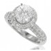 3.10 ct Ladies Round Diamond Engagement Ring in 14 kt Gold. Prong Set Mounting